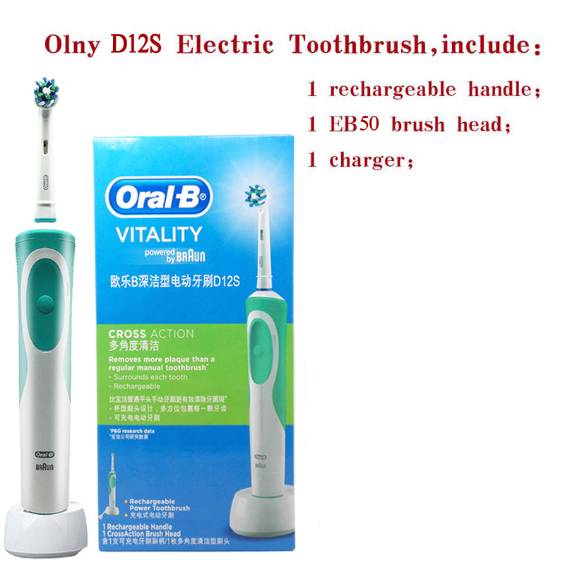 Oral B Vitality Electric Toothbrush Rechargeable Rotating Brushes Oral-B Soft Replaceable Toothbrush Head Oral Hygiene Adult
