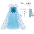 Toddler Carnival Girls Princess Costume Elza Dresses Children Halloween Cosplay Party Fantasy Girls Clothing Princess Dress Up