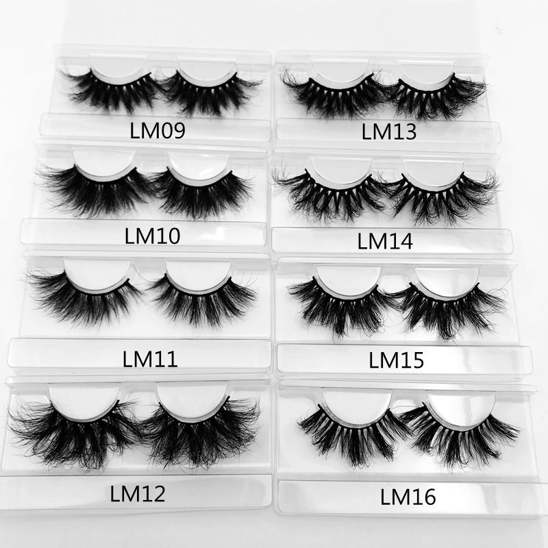 Rainsin 25mm 10Pairs 100% Cruelty Free Dramatic False Eyelashes Black Applicator Mink Wholesale Gold Bag Packaging Bulk Tweezers