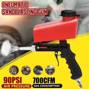 NEW 90psi Portable Gravity Sandblasting Gun Pneumatic Small Sand Blasting spray gun Adjustable Pneumatic Sandblaster