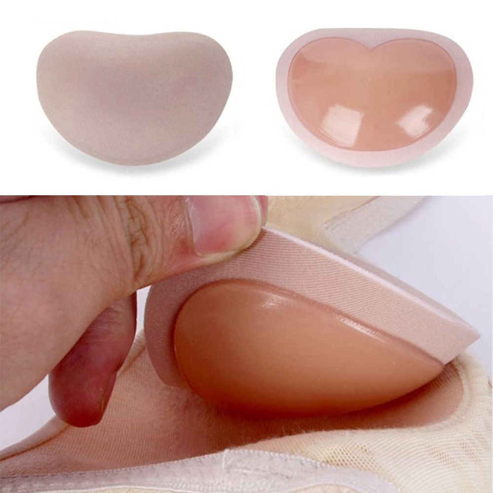 1 Pair Bra Pads Gel Bra Inserts Push Up Silicone Sponge Natural Color Intimates Accessories Breast Pads Accessories