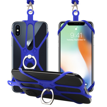 Universal 4.7-6.5in Silicone Cell Phone Lanyard Holder Case Cover Phone Neck Strap Necklace Sling For Smart Mobile phone lanyard