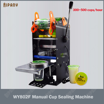 WY802F electric manual cup sealing machine 300~500 cups/hour suitable for 9/9.5cm diameter 17cm height cups sealer 220V 110V