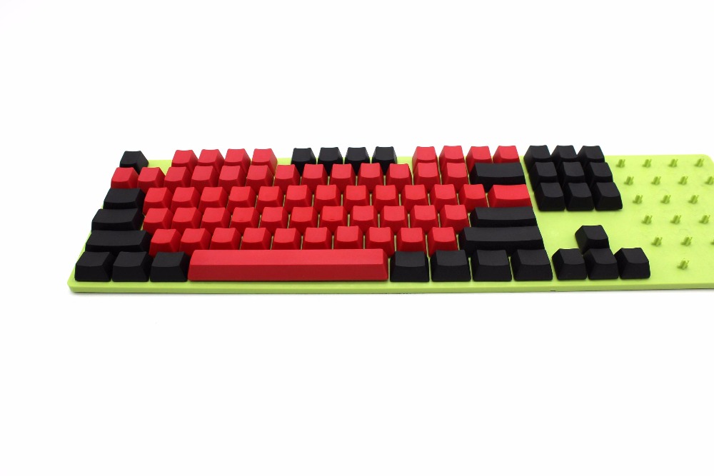 Free Shipping YMDK 104 87 61 Mixed Red Black PBT OEM Profile Keycap For 104 TKL 60% MX Switches Mechanical Gaming Keyboard