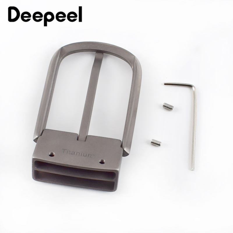 Deepeel1pc 36mm Men's Pure Titanium Belt Buckle Anti-allergic Pin Buckles for 34-35mm Belts Men Business Accessories YK206