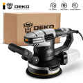 DEKO DKSD125J1 350W Random Orbit Sander with Dust exhaust and Hybrid dust canister