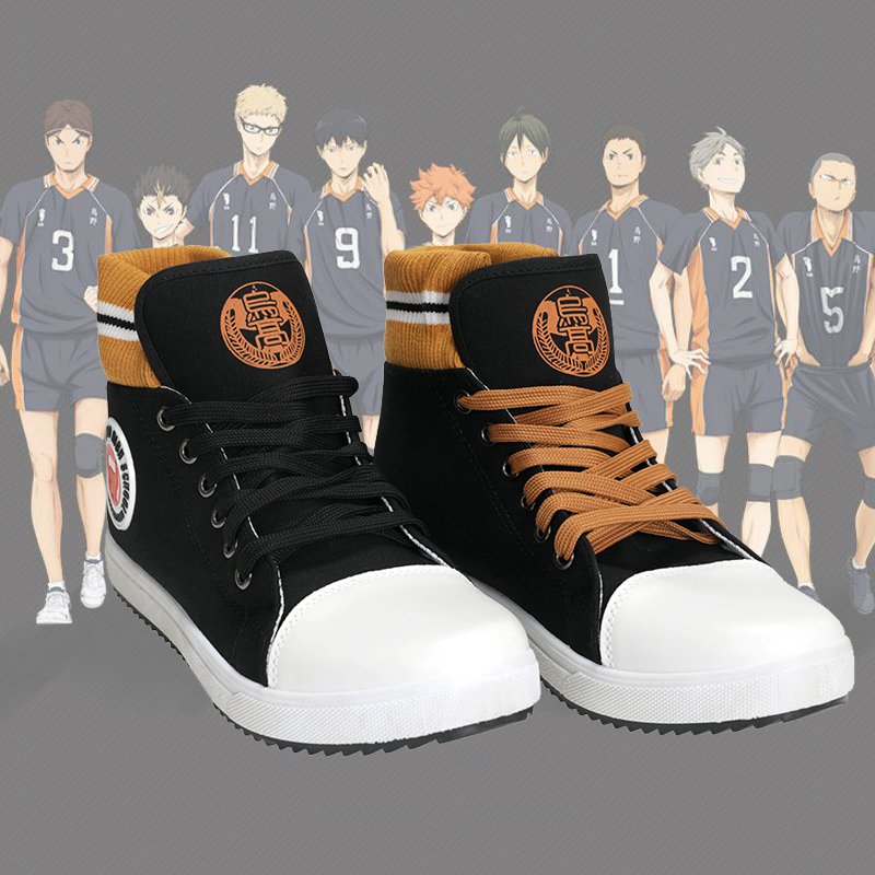 Anime Haikyu Cosplay Costume Volleyball Karasuno Hinata Shoyo Canvas Shoes Halloween Carnival Party Unisex Leisure Casual Shoes