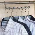 6 Slots Magic Clothes hanger Holders Folding Shirts Coat Save Space stainless steel Hangers with Hook for Closet Organizer