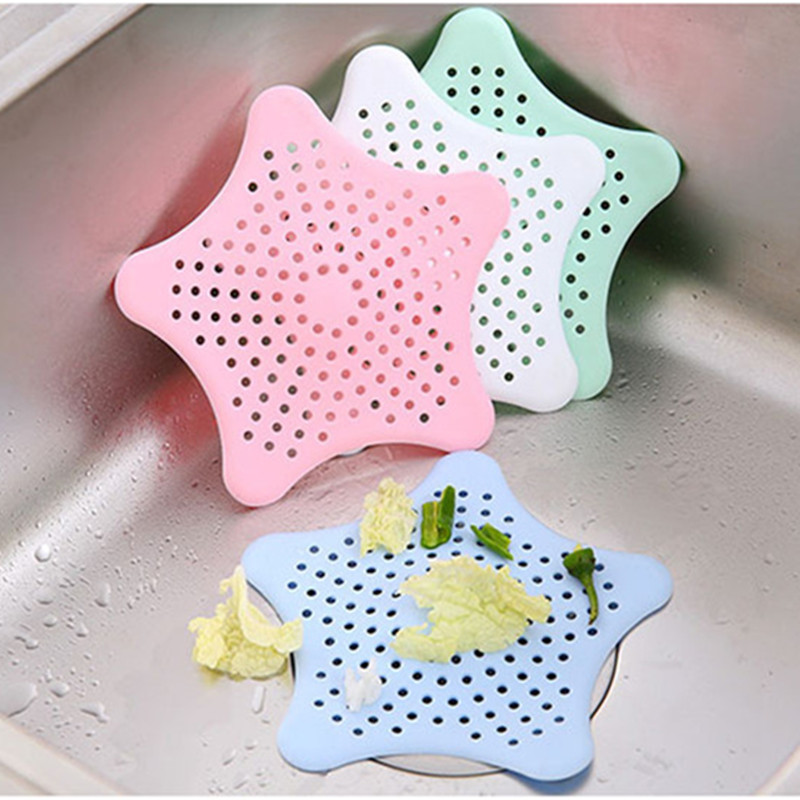 1Pc Silicone Kitchen Sink Filter Sewer Drain Hair Colanders Strainers Filter Bathroom Kitchen Sink Home Cleaning Tool