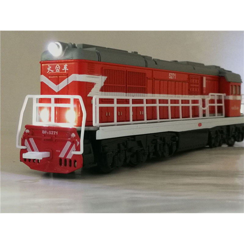1/50 Scale Die cast Toy Model China Classical Dong feng 5271 Locomotive Classical Train Pull Back Sound Light Toy Free Shipping