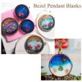Round Open Bezel Pendant Frame Hollow Blank Bezel Tray Base Setting 25mm Pressed Flower Pendant Charms Jewelry Making DIY Crafts