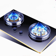 Home Major Natural Liquid Gas Built-in Hobs Stove Dual Cooker Embedded Intense Fire Knob Cooktop Commercial Powerful Range