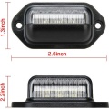4Pcs 12V 6 SMD LED Exterior License Plate Tag Light Waterproof License Plate Lamp Taillight for Car Truck RV Trailer Boat