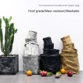 Multifunction Kraft Paper Bag For Fruits Vegetable Breads Storage Container Kitchen Tool Washable Plants Flowers Growing Bags