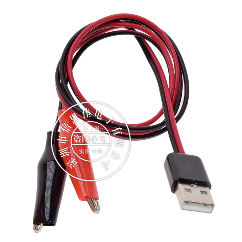 USB Alligator clips Crocodile wire Male/female to USB tester Detector DC Voltage meter ammeter capacity power meter monitor, etc
