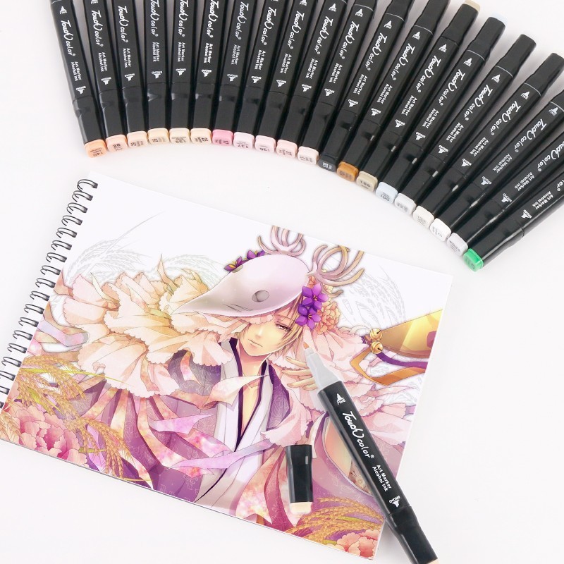 Touch color 30/40/60/80/168 Color Art Markers Set Dual Headed Artist Sketch Oily Alcohol based markers For Animation Manga