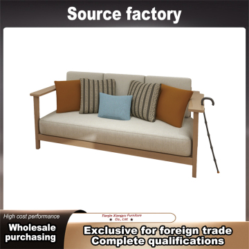 Senior Modern Ash Wood Three Seater Sofa