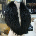 2020 Real Raccoon Fur Collar Warm Women Winter Blue Natural Fur Scarves Fashion Neck Warmer Femme