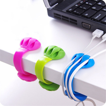 1pc Silicone Cable Winder Cable Organizer Office Desktop Wire Wrapped Cord Holder Line Fixer Desk Set Office Desk Decoration