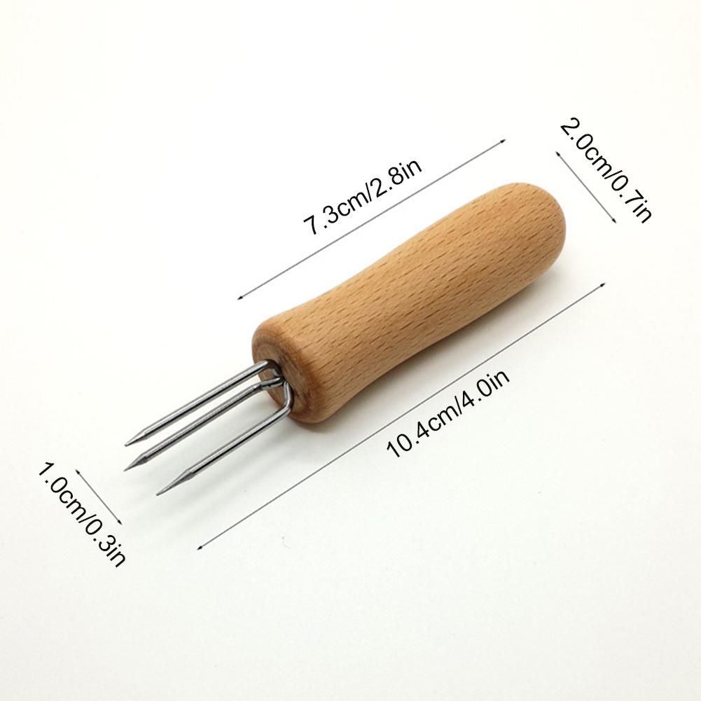 Corn Fork Holder Heat-resistant Stainless Steel Corn Holder Food Forks BBQ Tool for Picnic Camping Barbecue