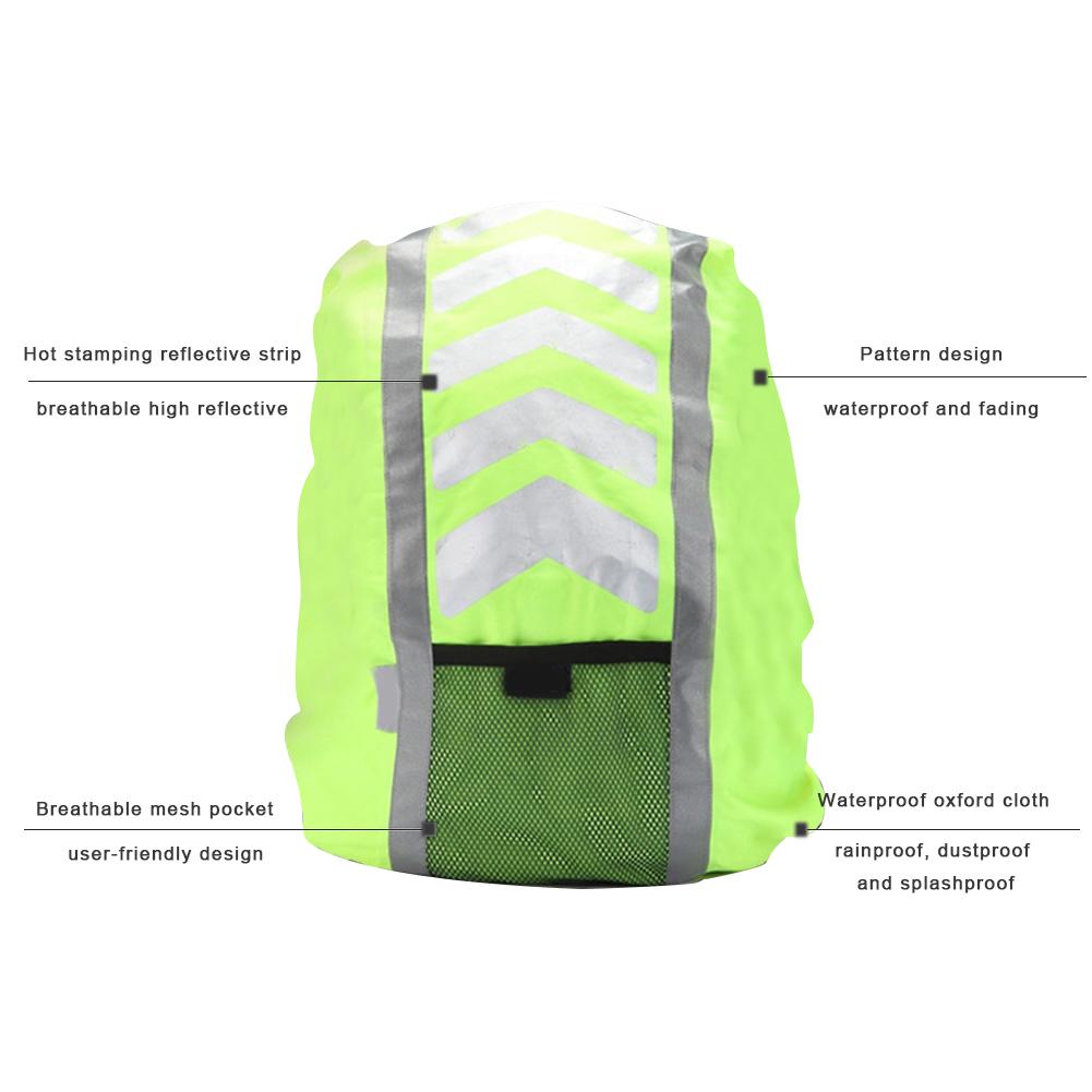 High Visibility Outdoor Waterproof Bag Rain Cover Backpack Dustproof Cover for 25-40L Cycling Running Traveling Backpacks