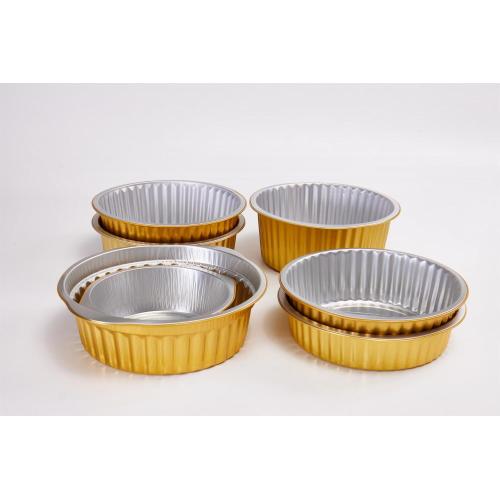 Suppliers for Gold Round takeaway food Aluminium Foil Container