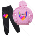 Russia Video Likee Casual Clothing Sets Full Sleeves Hoodie Pants Likee Video App Boys Girls Suit Children Kids Clothing