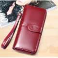 Women Long Wallets Fashion PU Leather Zipper Clutch Lady Handbags Coin Purse Money Pocket Brown Black Phone Bag