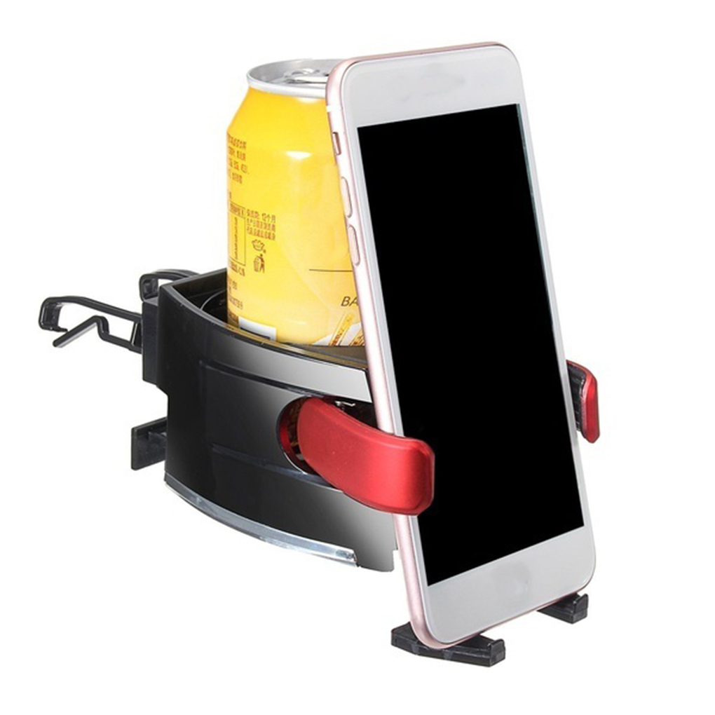 Car Air Vent Drink Cup Bottle Holder 2 in 1 Adjustable Mobile Phone Mount Bracket Stand Cradle