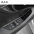 Car Styling Carbon fiber for Audi A4 B9 A5 Interior Door Window Glass Switch Button Armrest panel Cover Sticker Trim Accessories