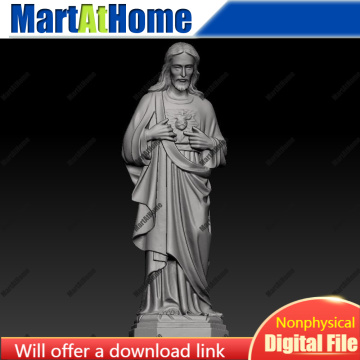 Jesus Sculpture 3D Model STL File Round Carving Drawing for CNC Router Engraving & 3D Printing