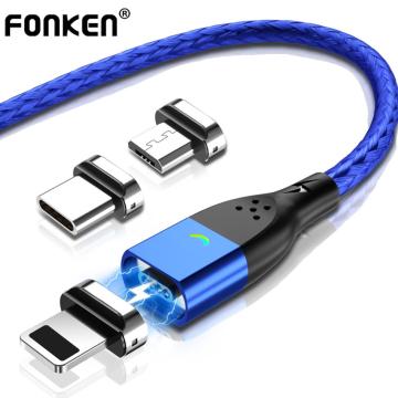 FONKEN Magnetic Cable Type C Magnetic Charge Cable Micro USB Magnet Charger Cable For Xiaomi Samsung Iphone Mobile Phone Cables