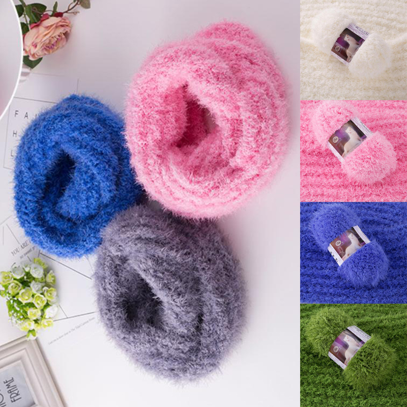 100G/Ball Long Hair Mink Yarn Faux Fur Mohair Wool Cashmere Yarn For DIY Hand Knitting Crochet Sweater Thread Baby Yarn