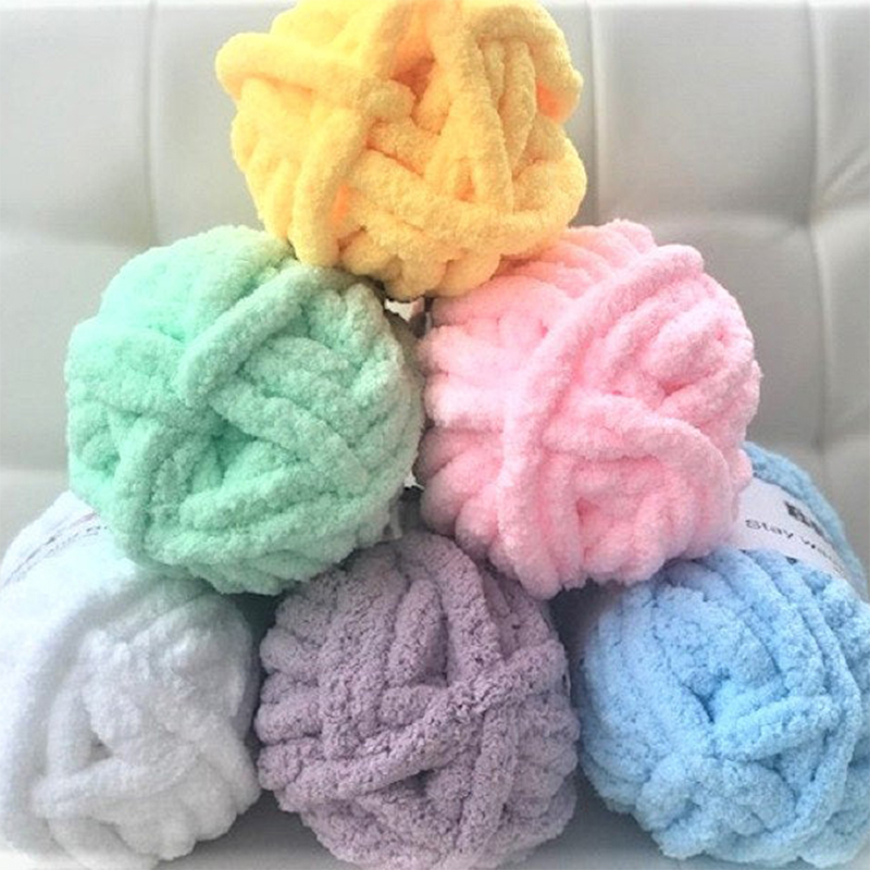 Chenille Chunky Knitted Blanket Weaving Blanket Mat Throw Chair Decor Warm Yarn Knitted Blanket Home Decor For Photography D30