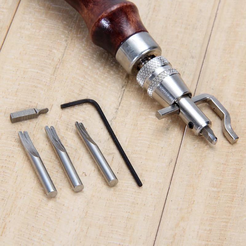 7 in1 DIY Leathercraft Adjustable Pro Stitching GrooverCrease Leather Leather Tool DIY Handmade Practical