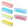 6Colors Home Storage Five Grid Storage Box Multi-Function Desktop Drawer Clothing Storage Box Underwear Socks Bra Ties Organizer