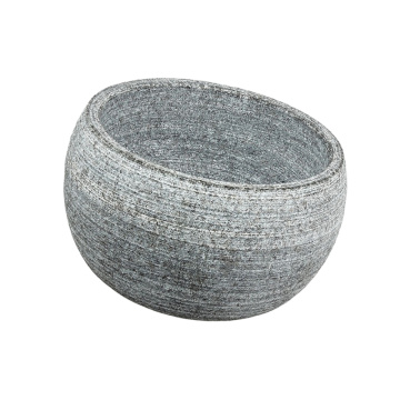 1PC Portable Shaving Soap Bowl Natural Stone Shaving Bubble Bowl Household Shaving Cream Bowl for Men Use (Grey)