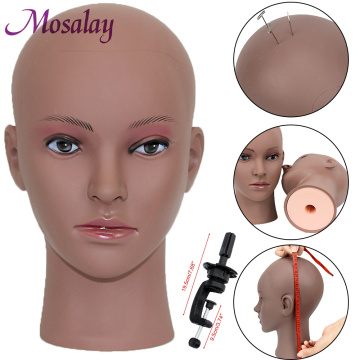 Bald Mannequin Head Stand Soft PC Really 3D eyes manikin head Wig holder for Wigs Display Hat Display Glasses Display