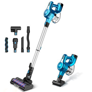 Cordless Vacuum Cleaner 23Kpa 250W Brushless Motor Stick Vacume, Up to 40 Mins Runtime 2500mAh Rechargeable Battery, 5-in-1