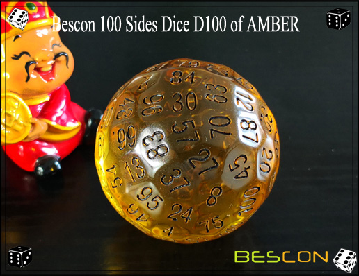 Bescon 100 Sides Dice D100 of AMBER-3