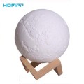 USB Moonlight Lamp Air Humidifier Seamless Lunar Aromatherapy with Stand for Bedrooms 880ml Three LED Colors Auto Off Waterless