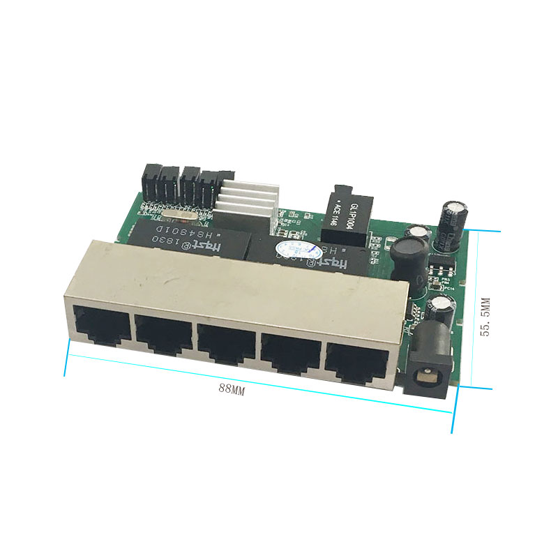 PCBA Module 5 Port 10/100/1000Mbps Gigabit networking switches factory US EU plug laptop package ethernet switch lan hub power