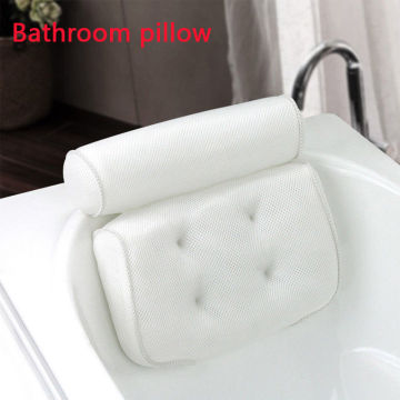 New Fashion White Waterproof Foam Bathtub Pillow Cushion Relux Bath Spa Head Neck Rest Tool