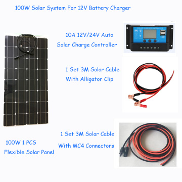 100W solar panel hybrid system single axis solar tracking system solar energy kit home solar power system