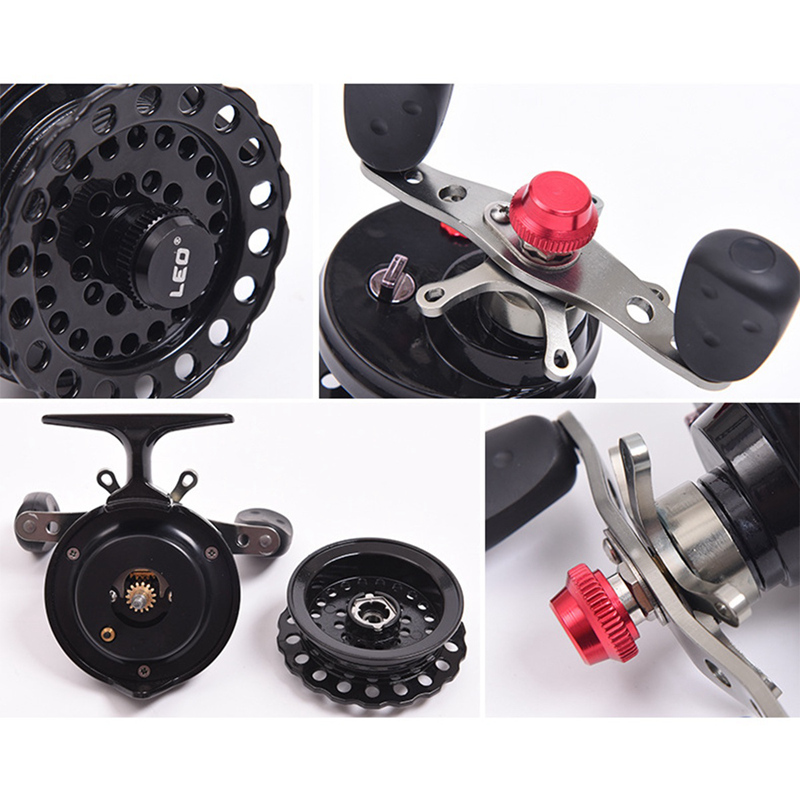 LEO Fishing Reel DWS60 4 + 1BB 2.6:1 65MM Fly Wheel with High Foot Aluminum alloy Fishing Reels Fishing Accessories