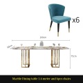1.6m table 6 chairs
