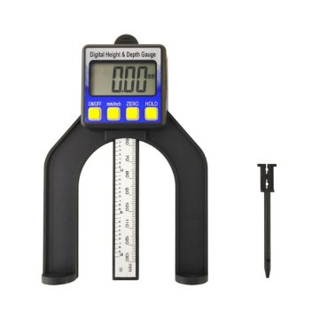 Digital Height Gauge Table Saw Depth Gauge with Three Measurement Units Locking Screw for Woodworking Router Table 80mm