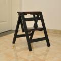 Solid Wood Ladder Ascending Platform Step Stool Dual Purpose Rack Stair Chair Household Multi Function Folding Ladder Stool