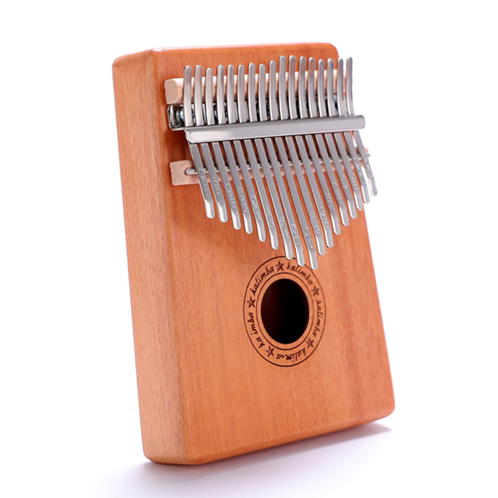 Thumb Finger Piano African Sanza Mbira 17-Key Mahogany Wood Kalimba Lightweight Portable Music Elements for Beginner