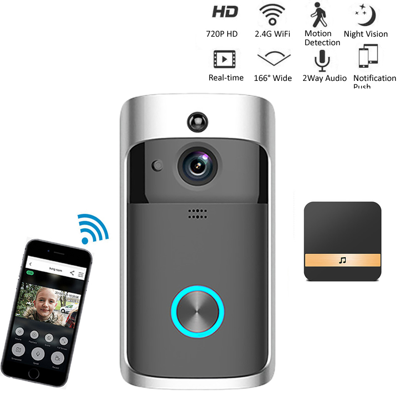 Smart Doorbell Camera Wifi Wireless Call Intercom Video-Eye For Apartments Door Bell Ring For Phone Home Security Cameras ZT
